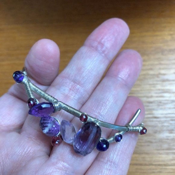 NEW Gorgeous Gemstone Sterling Silver Bracelet - Picture 1 of 8